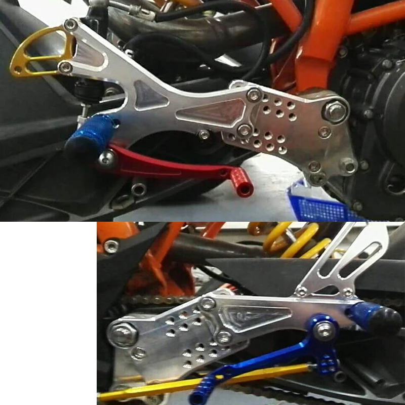 FOR RC 390 125 200 2011 2012 2013 2014 2015 2016 2017 CNC Rearset Footpeg Footrest Rear Set Foot Peg Pedal