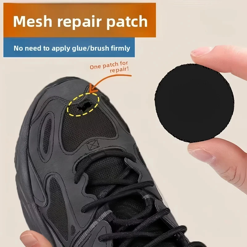 18pcs Waterproof Self-Adhesive Shoe Patches Strong Adhesion for Fabric & Mesh Uppers, Invisible Repair for Holes.