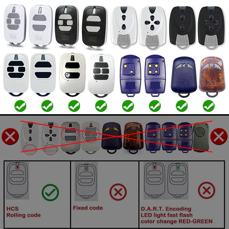 DEA Remote Control DEA GT2 GT4 GTI2N GTI4N MIO TR2 TR4 433.92MHz Garage Door Remote Control Gargage Command Rolling Code