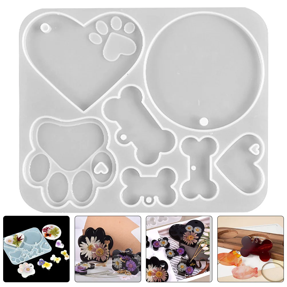 DIY Silicone Mold Bone Shaped Pet Tags Non Stick Flexible Craft Supplies Tool Pet Tag Silicone Mold DIY Supplies