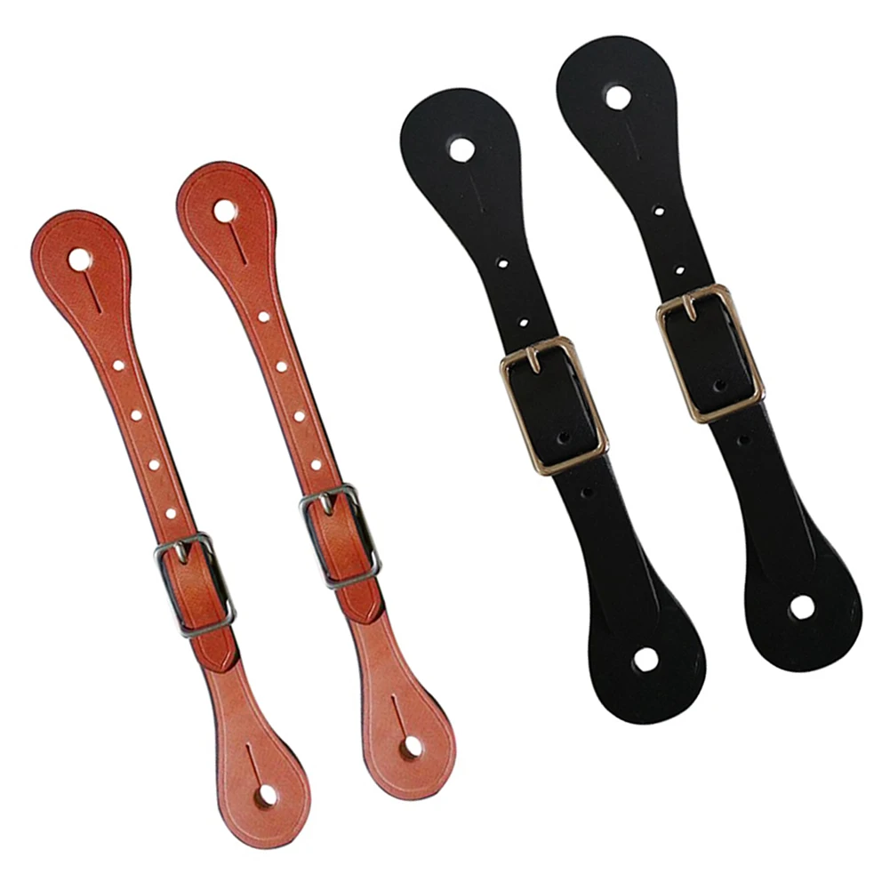 

Leather Spur Straps Western Adjustable Boot Straps Single Ply Spur Straps For Boots Western Women Men 1 Pair