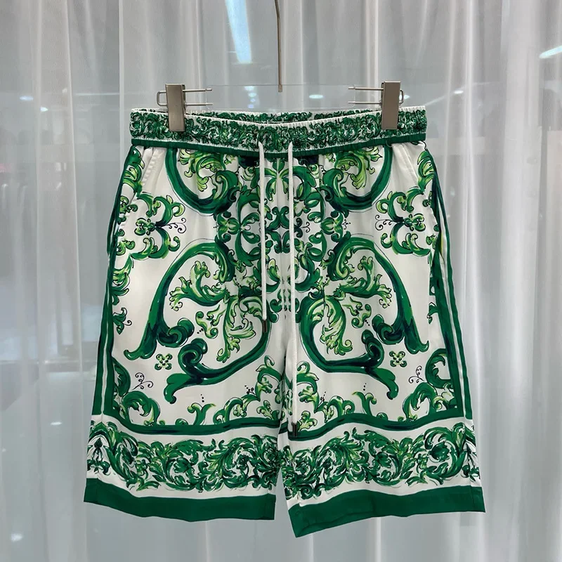 Verano 2025, pantalón corto informal con estampado Digital, camisa de manga para hombre, pantalones cortos, conjunto de camisa hawaiana, moda juvenil transfronteriza, ropa modelo masculino