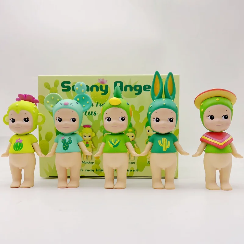 써니 엔젤 블라인드 박스 선인장 시리즈 미니 애니메이션 피규어 장식품 인형 팬 어린이 크리스마스 생일 선물 장난감