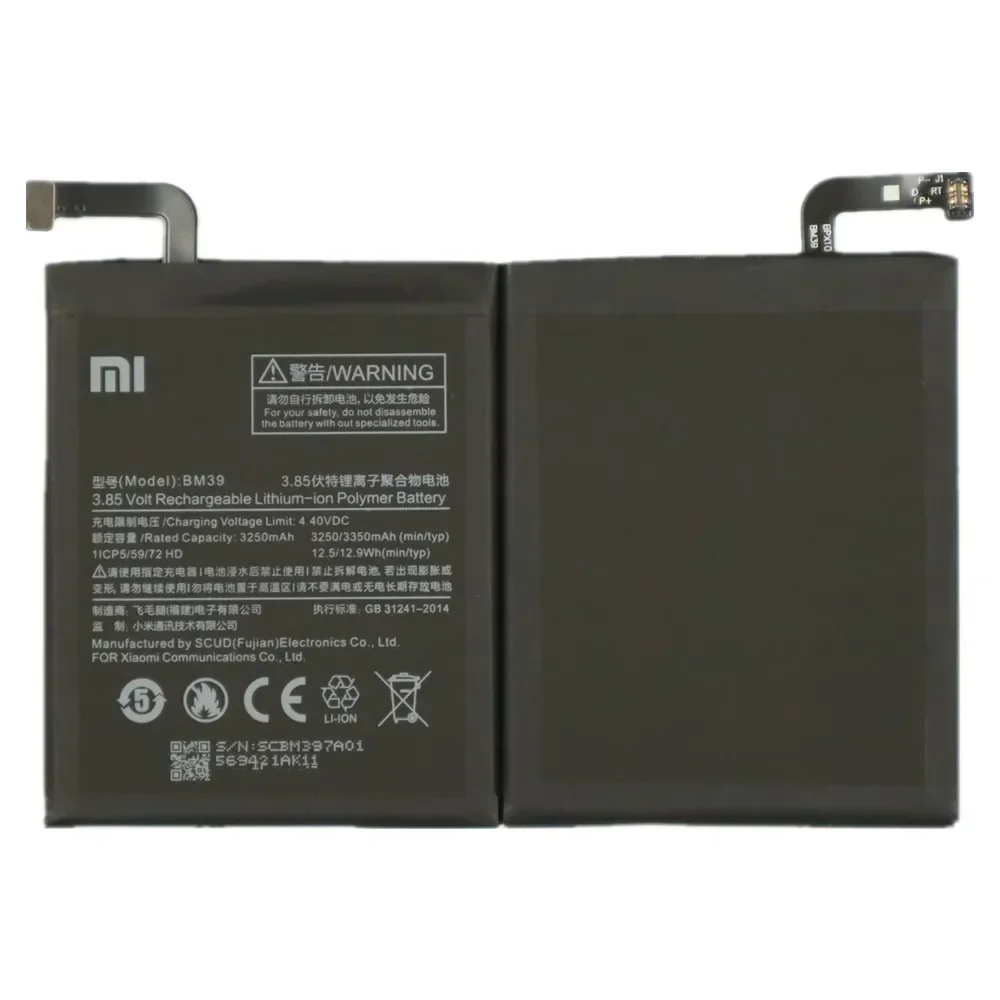 Batería Original BM39 para Xiaomi mi 6 Mi6, 2024 mAh, alta capacidad, envío rápido + herramientas, 3250 años