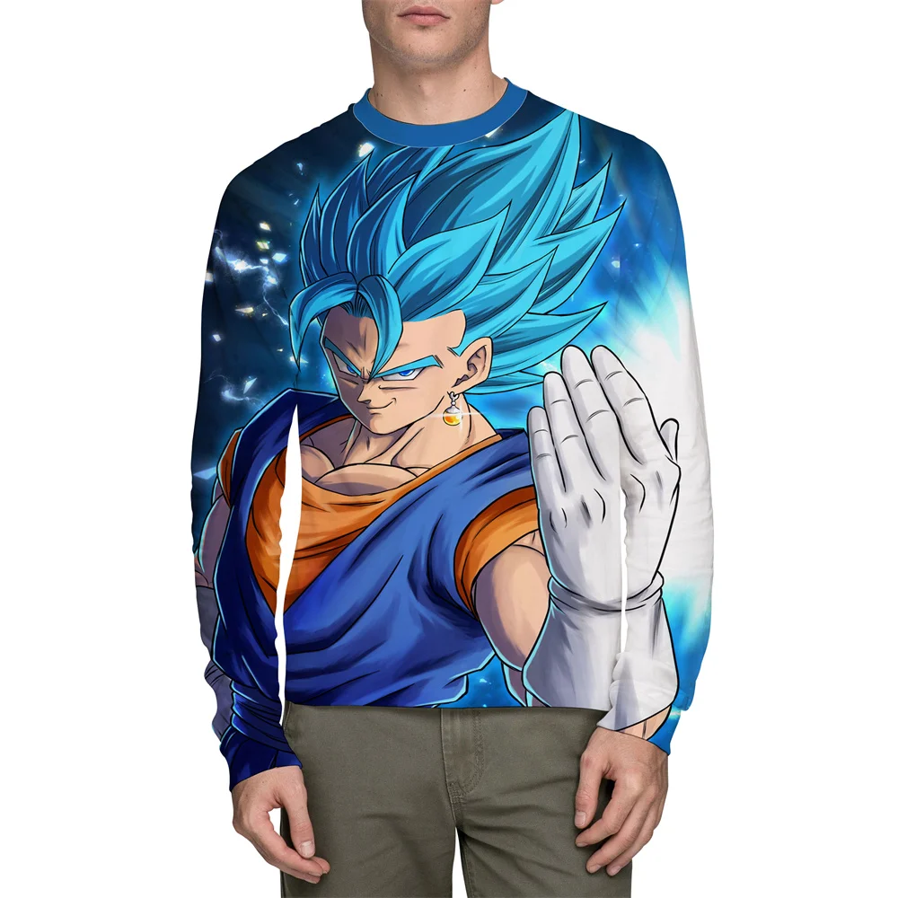 2024 Dragon Ball New Hot Man T-Shirt Cartoon Japanese Anime Summer Casual Long Sleeve Children Goku 3D Print T Shirt Oversized