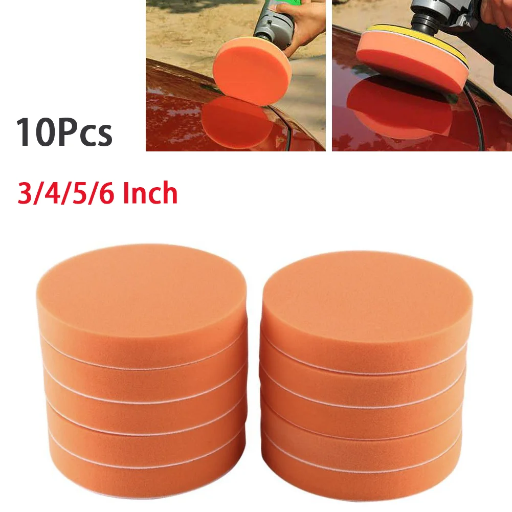 10Pcs Buffing Polishing Pads, Sponge Polishing Buffing Waxing Pad Kit Tool for Car Buffer Polisher Compounding Polishing and Wax