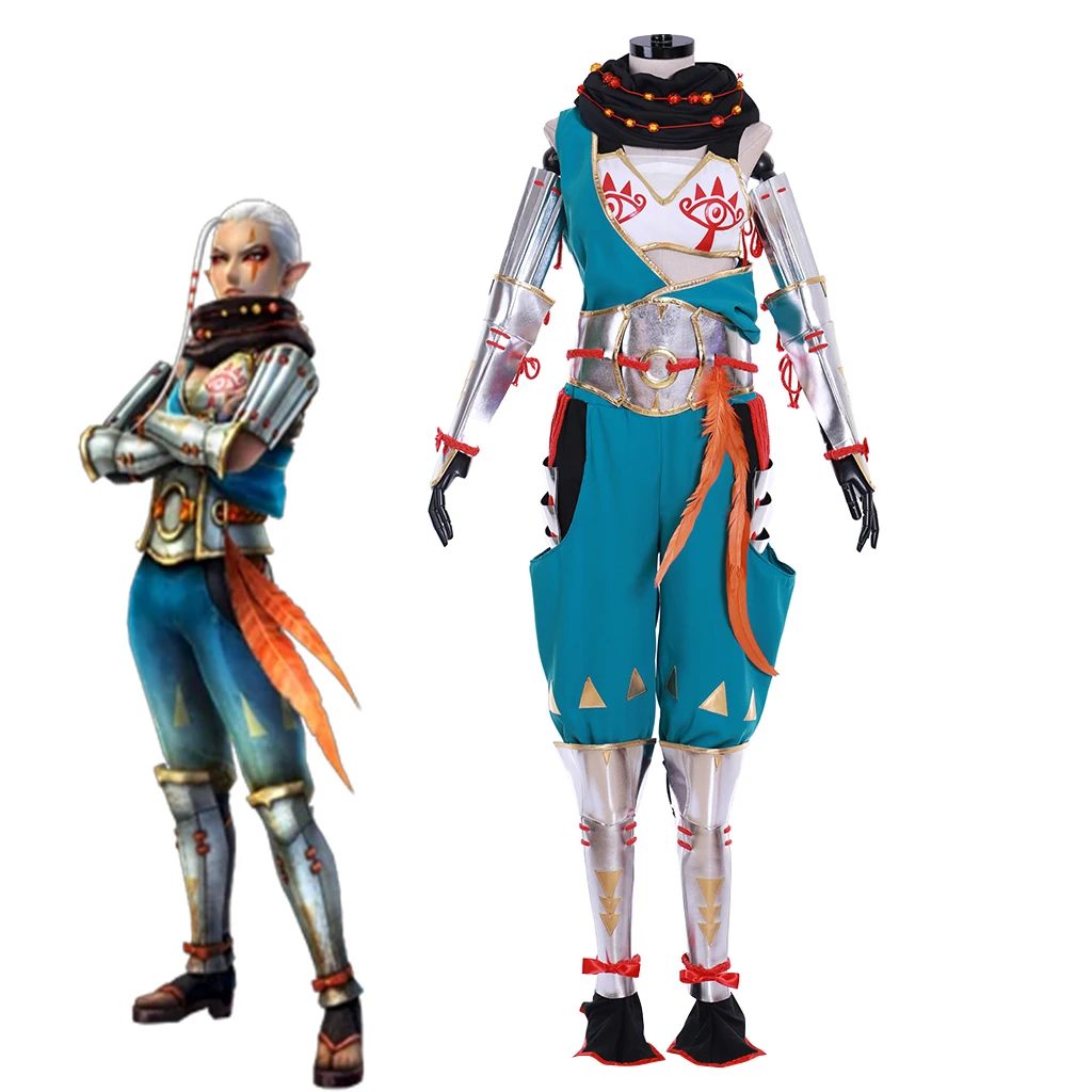 Game Impa Cosplay Costume Women Sexy Fantasia Crop Top Pants Combat Suit Halloween Carnival Party Warrior Disguise Uniform