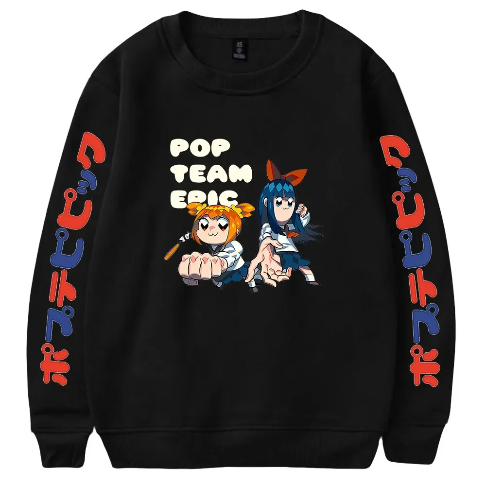 

Anime Pop Team Epic Oversized Hoodie Women Men O-neck Long Sleeve Crewneck Sweatshirt Casual Tracksuit Harajuku Pullover Tops