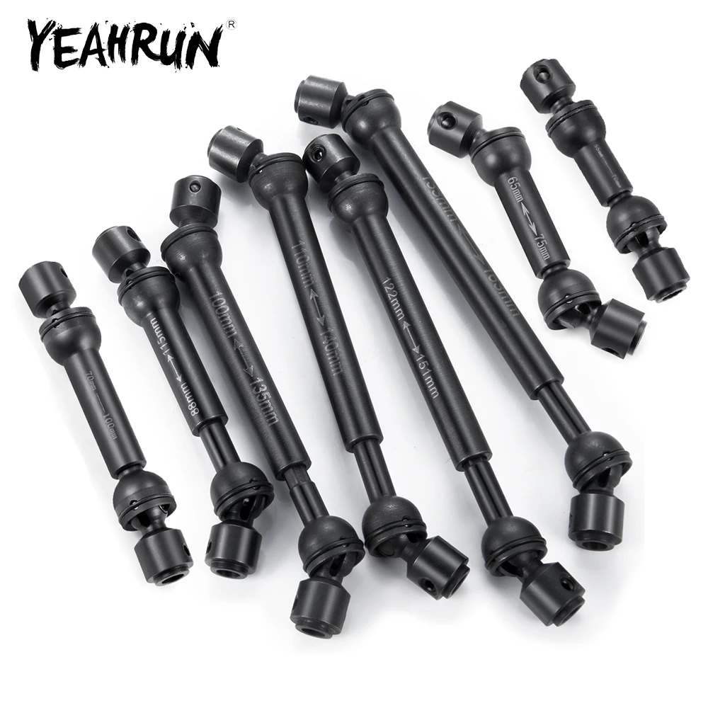 YEAHRUN 1Pcs Heavy-Duty Steel Drive Shaft for Axial SCX10 90046 AXI03007 TRX-4 TRX-6 VS4 1/10 RC Rock Crawler Car Upgrade Parts