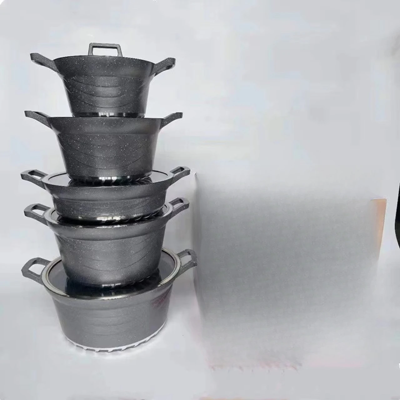 Conjunto de panelas antiaderentes Conjunto de panelas de alumínio antiaderentes Panelas combinadas de alumínio