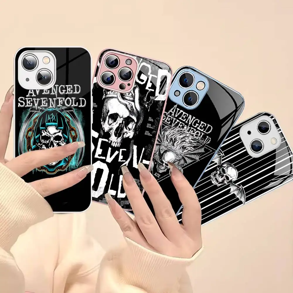 

Vintage Band A-avenged S-sevenfold For IPhone 14 13 12 Mini 11 Pro XS Max X XR 14 Plus Tempered Glass Cover