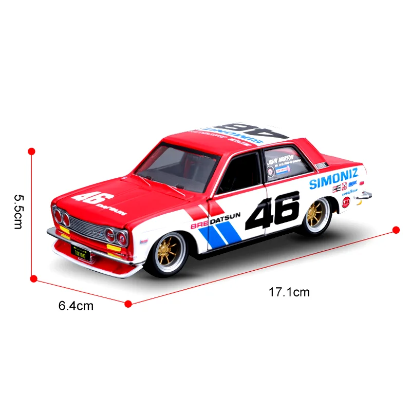 

Maisto1: 24 Modified Cars Datsun 510 Car Model Alloy Car Model Toy Ornament Collection