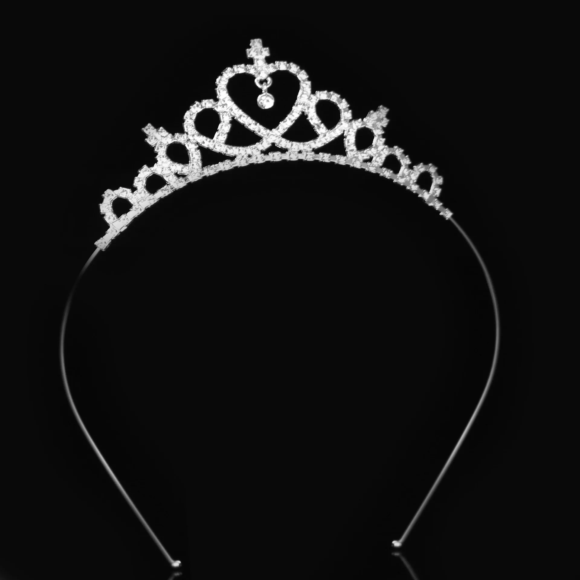 หญิง Hairband คริสตัล Tiara แถบคาดศีรษะเด็กสาวเจ้าสาว Princess Crown เครื่องประดับเจ้าหญิงพรหม Crown Headwear