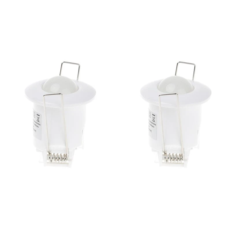 Smart Portable 2X Ceiling Recessed PIR Motion Sensor Infrared Adjustable Detector For Lamp Switch Corridor Warehouse Stairs