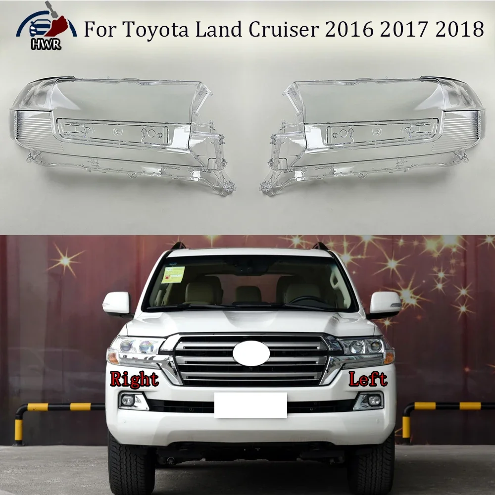 

Transparent Headlamp Cover Lamp Shade Front Headlight Shell Lampshade Lens shell For Toyota Land Cruiser 2016 2017 2018 High