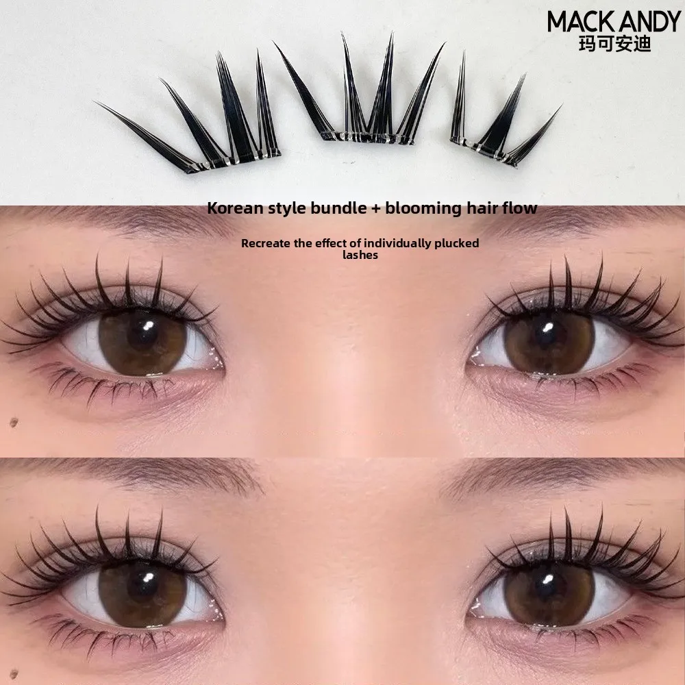 Kein Kleber erforderlich, künstliche Wimpern, natürlich, flauschig, im koreanischen Manga-Stil, selbstklebend, voluminös, lockig, wiederverwendbar für den täglichen Gebrauch – Detail 5