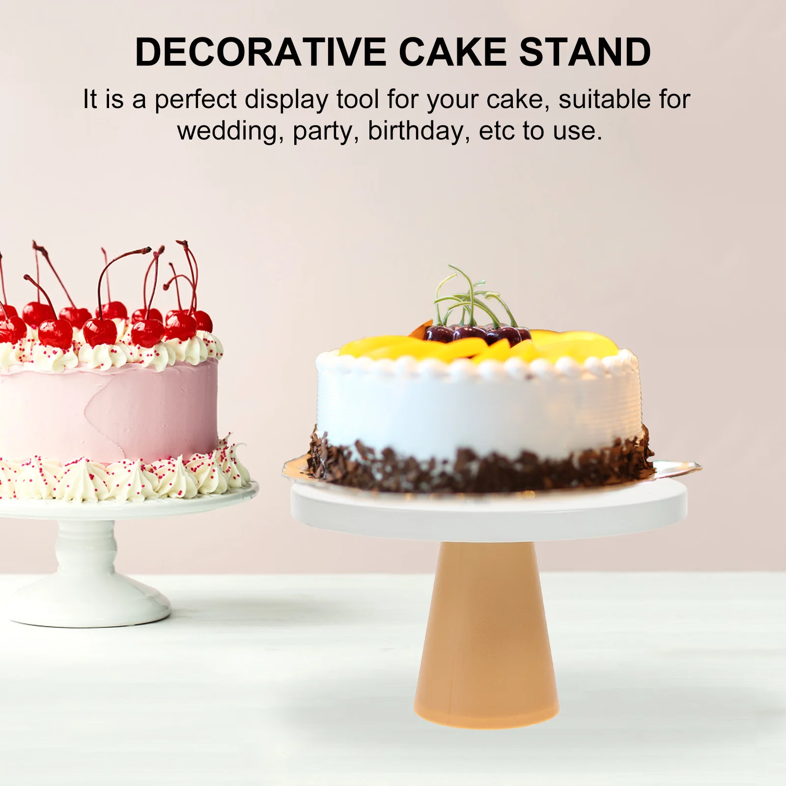 

1pc Cake Display Rack Round Dessert Stand For Wedding Party Birthday Compact Pastry Storage Shelf Decorative Cake Stand
