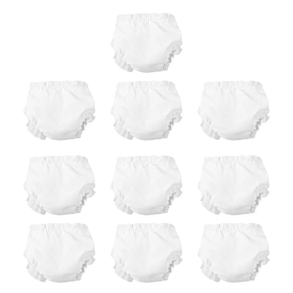 6 ピース/セット白再利用可能な下着服赤ちゃんのおもちゃおむつアクセサリーふり遊びドレスアップ服子供のおもちゃギフト