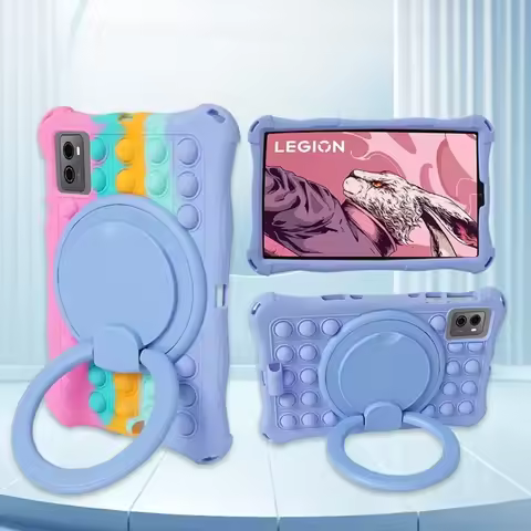 Soft Silicone Cover for Lenovo LEGION Y700 Gen3 Gen2 Tablet Case Stand Protective Shell for Lenovo Legion Y700 3rd 2nd Tab Cases
