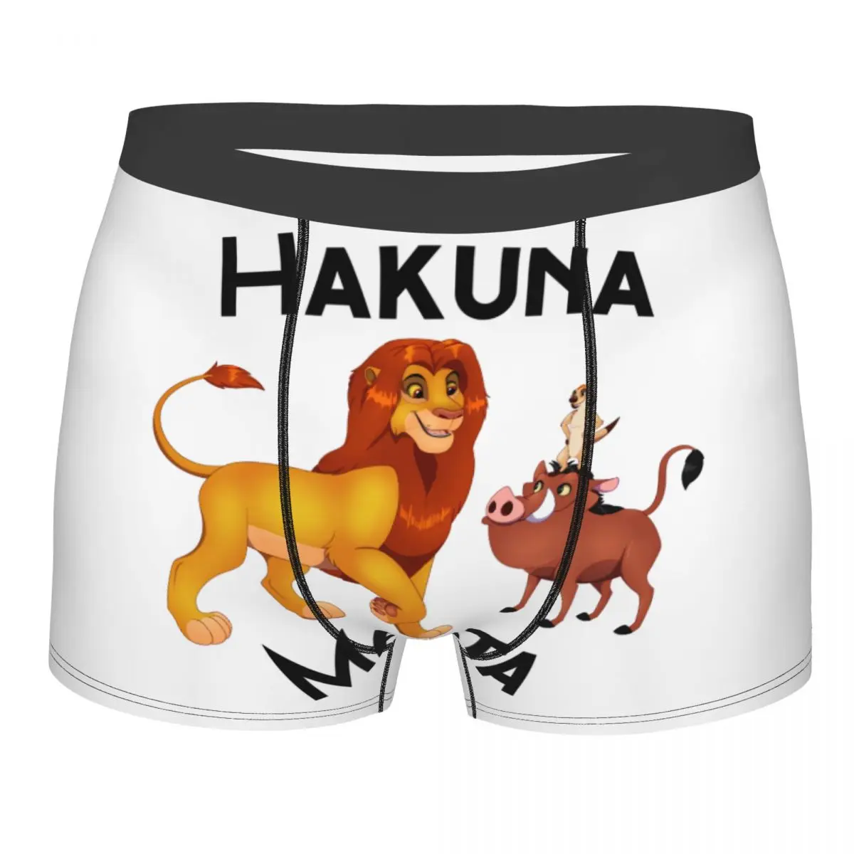 Custom Hakuna Matata The Lion King Underwear Animal Film It Means No Worries Boxer Briefs Breathable Shorts Panties Underpants