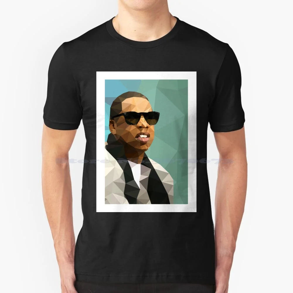 Jay-Z Low Poly Art T Shirt 100% Cotton Tee Jay Z Low Poly Popart Jay Z Fine Vector Independent Artist Original Grand Art Bazaar