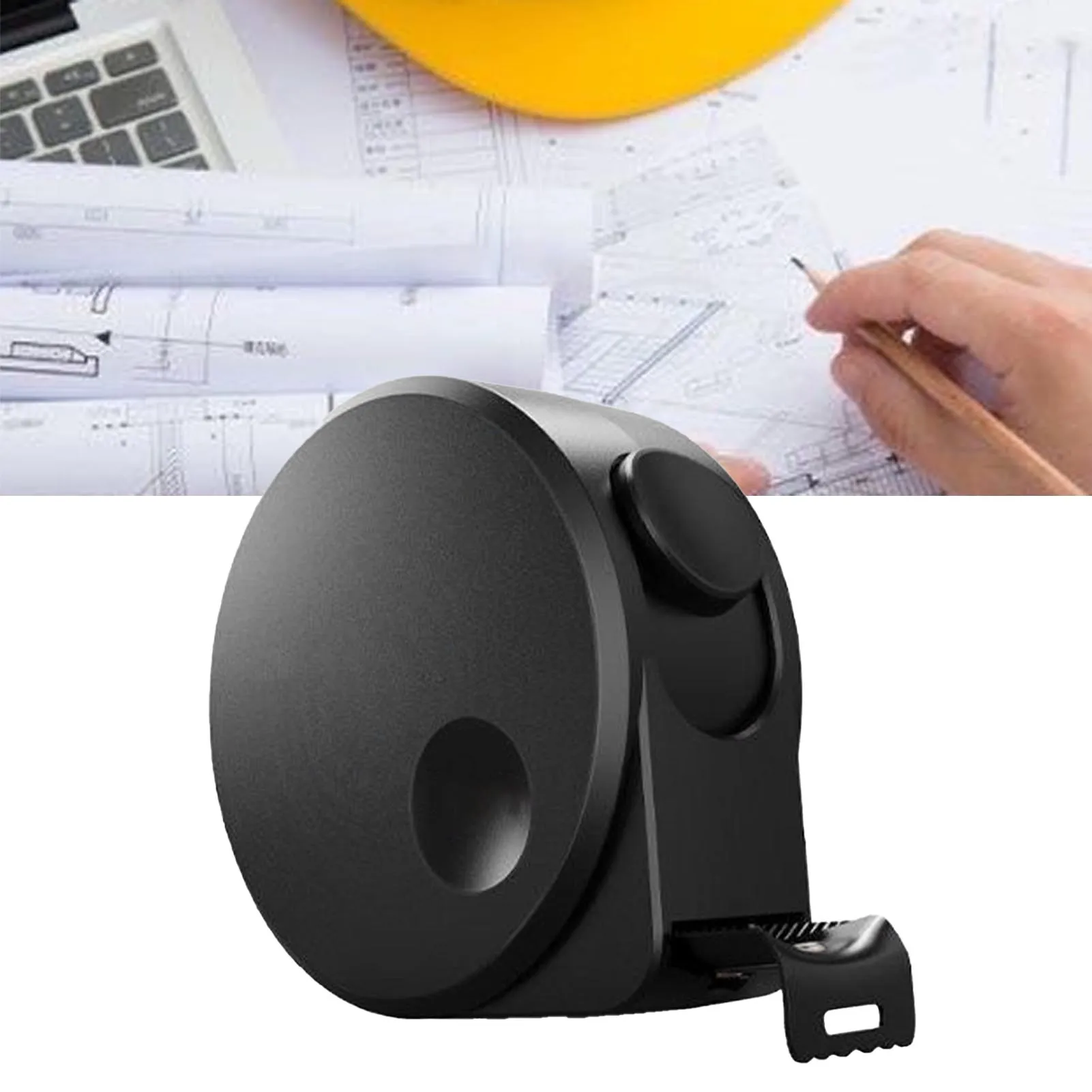 Cinta métrica de acero de alta precisión, cinta métrica negra retráctil gruesa de fácil lectura para el hogar, 3m x 16mm