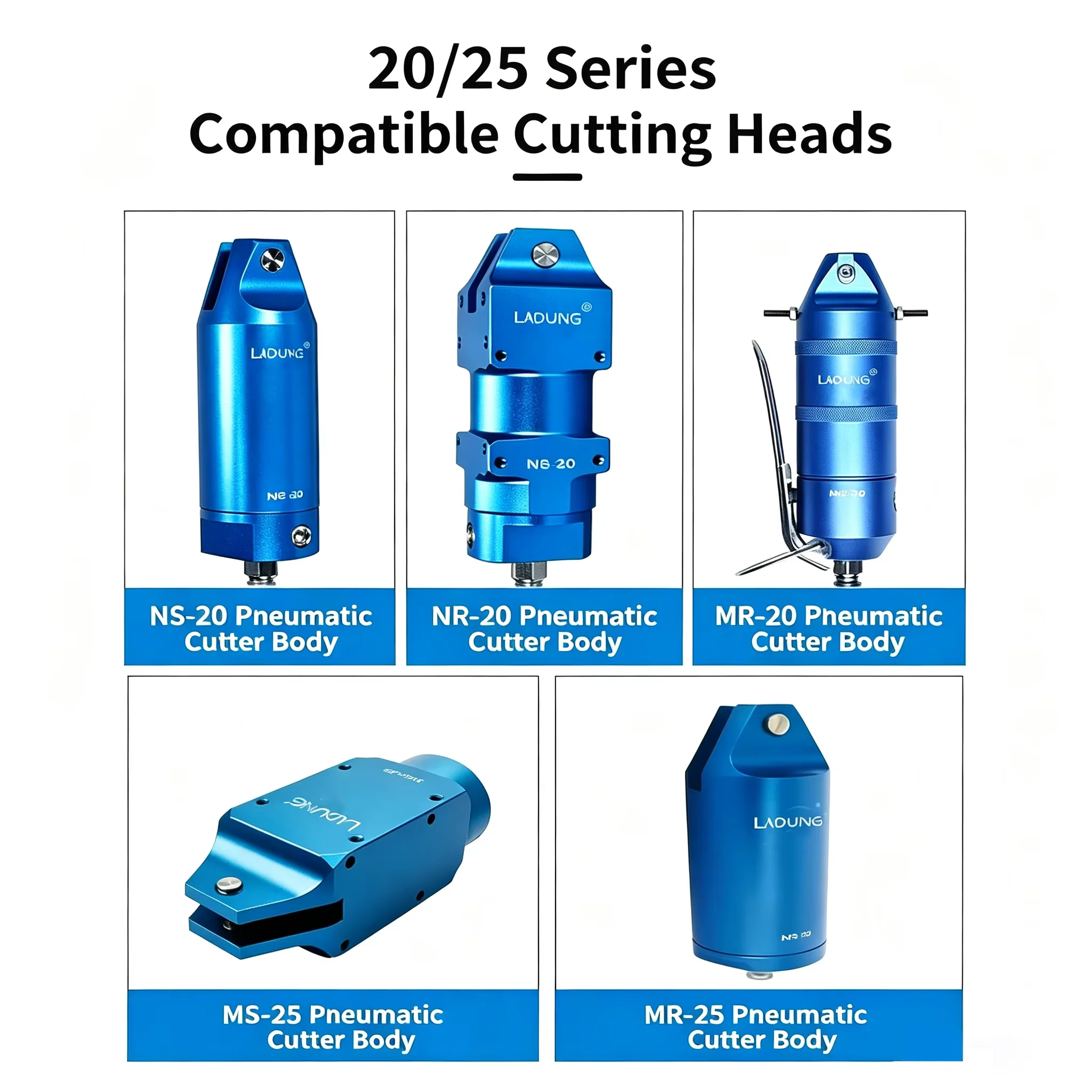 LADUNG NS/NR/MR 20 MS/NR 25 Series Cutter,Pneumatic Nipper Scissors F5CTP/CTG/CTR Vertical Top Shear Plastic Sprue Cutting Tool