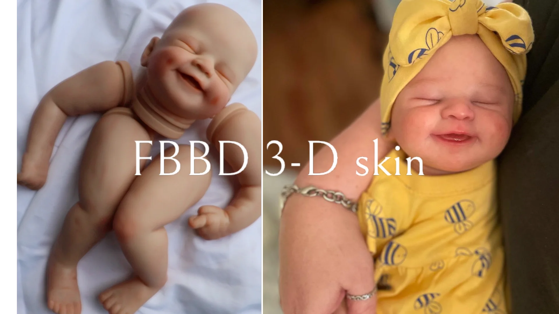 

FBBD 21inch 3D Skin Already Painted Reborn Baby Doll Alisha Unassembled Kit With Veins Dolls For Children