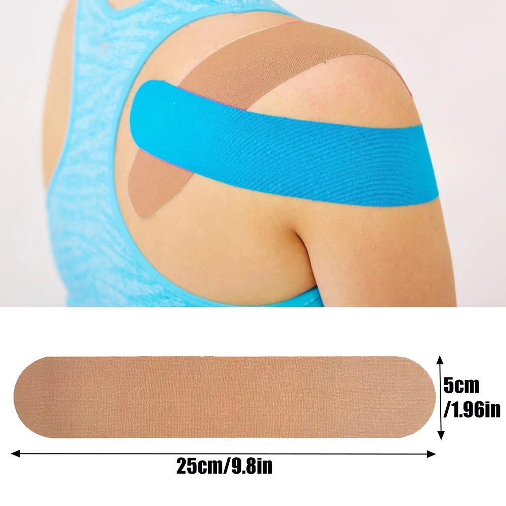 10 Stück vorgeschnittene Kinesiologie-Tape-Streifen, sportliches Klebeband, elastisches Muskelband, Sport-Knieband für Übungen und den täglichen Gebrauch