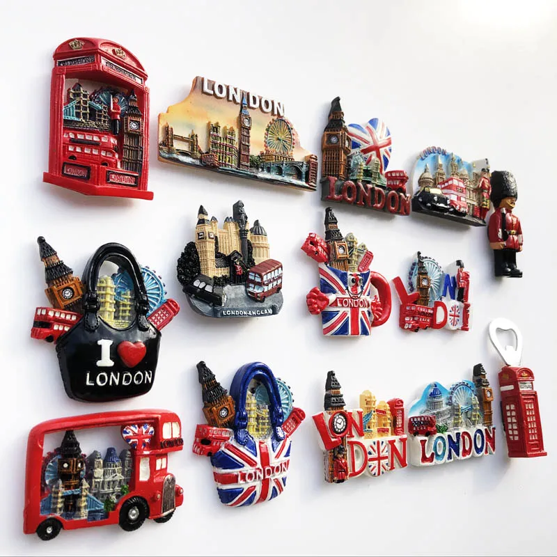 London Refrigerator Magnet Sticker Landmark Fridge Magnet Cultural Tourism Decoration Craft Gift Magnetic Refrigerator Sticker