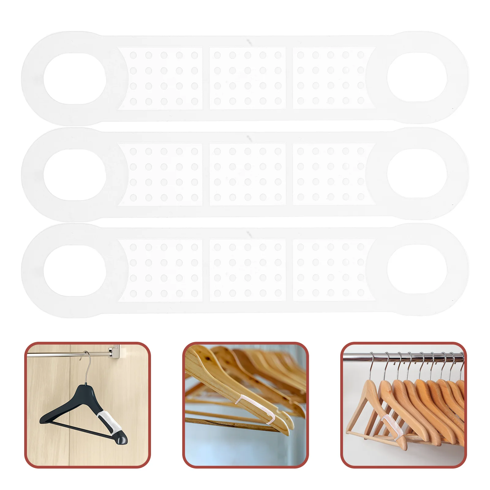 

100Pcs Clear Non-Skid Hanger Shoulder Pads 2cm Wide Anti-Slip Protectors for Plastic Clothes Hanger Accessories
