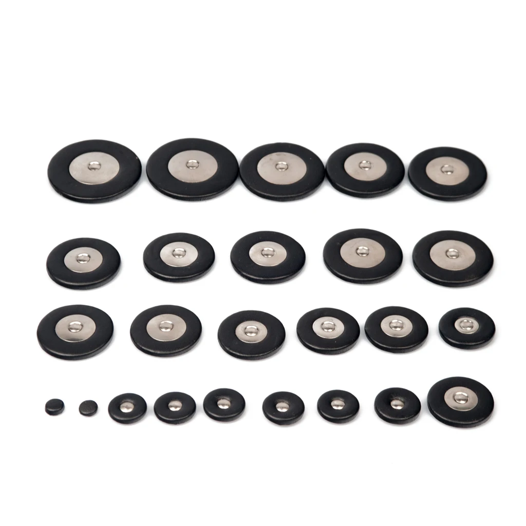 Mugig 25PCS Pads Alto Saxophone Pads / Tenor Saxophone / Soprano Saxophone Black Durable Saxophone Accessories Sax Repair Parts