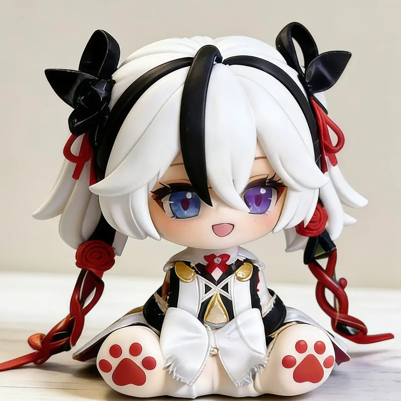 Figurine de collection tendance de la série animée Chibi Cat-Chun, modèle de décoration de bureau, statue de personnage adorable, surprise décorative