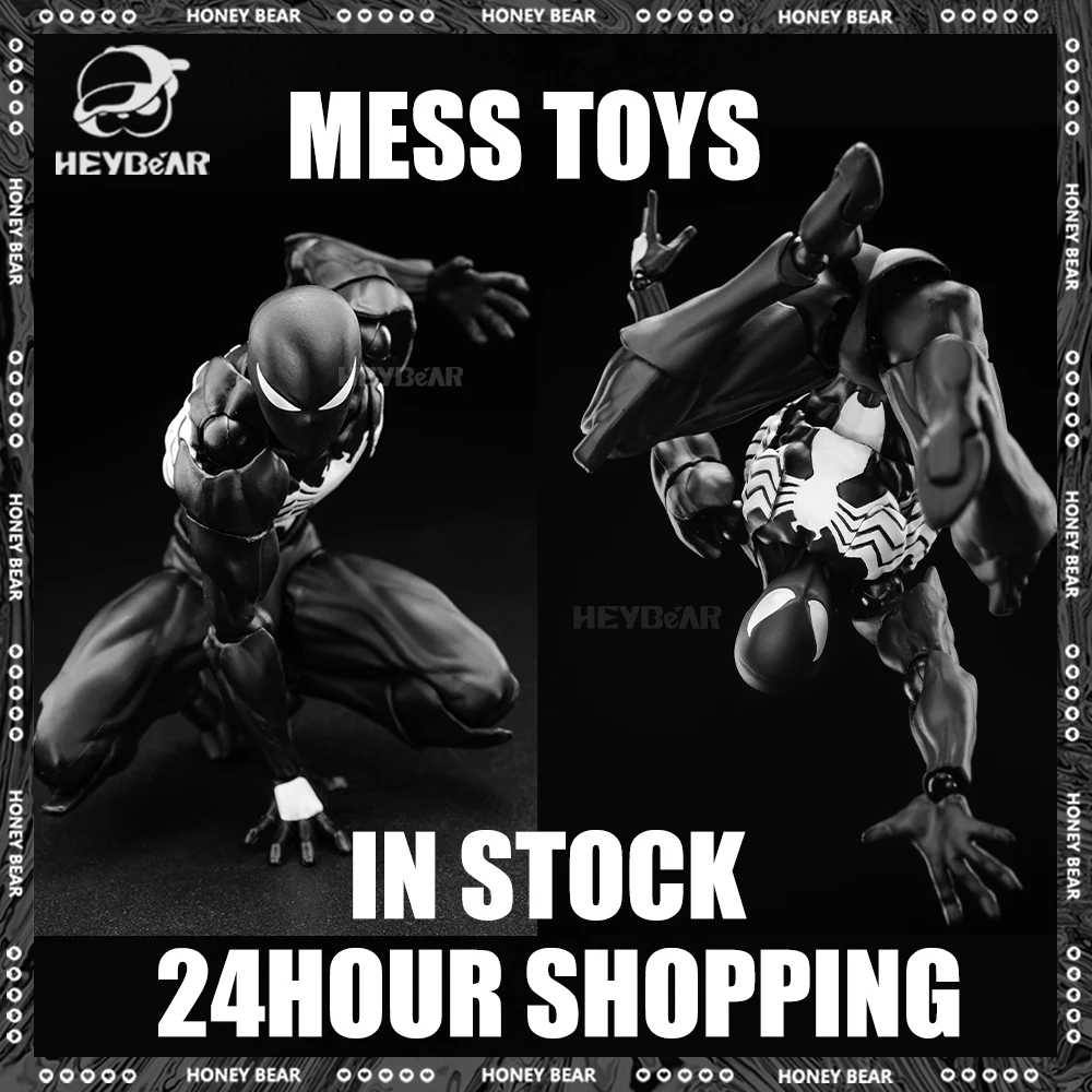 

【In Stock】Mess Toys Spiderman Action Figure Symbiotic Spider Man Black Suit Neighbor Scarlet Spider Figures Collection Toy Gifts
