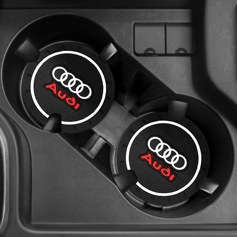 

Car Coaster Water Cup Bottle Holder Mat Anti-Slip Pad For Audi Sline A4 TT A6 A3 A8 A1 A5Q3 Q5 Q7 Q8 B6 Q3 S4 8R Auto Accessorie