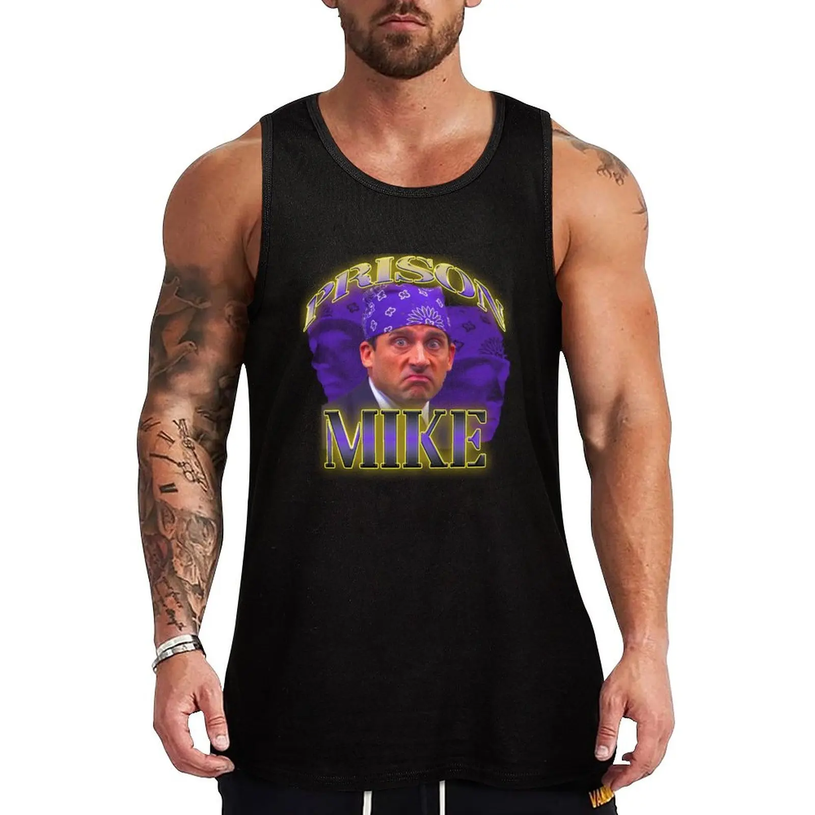 

Vintage Prison Mike Tank Top Fitness men clothing men gym summer clothes men 2025
