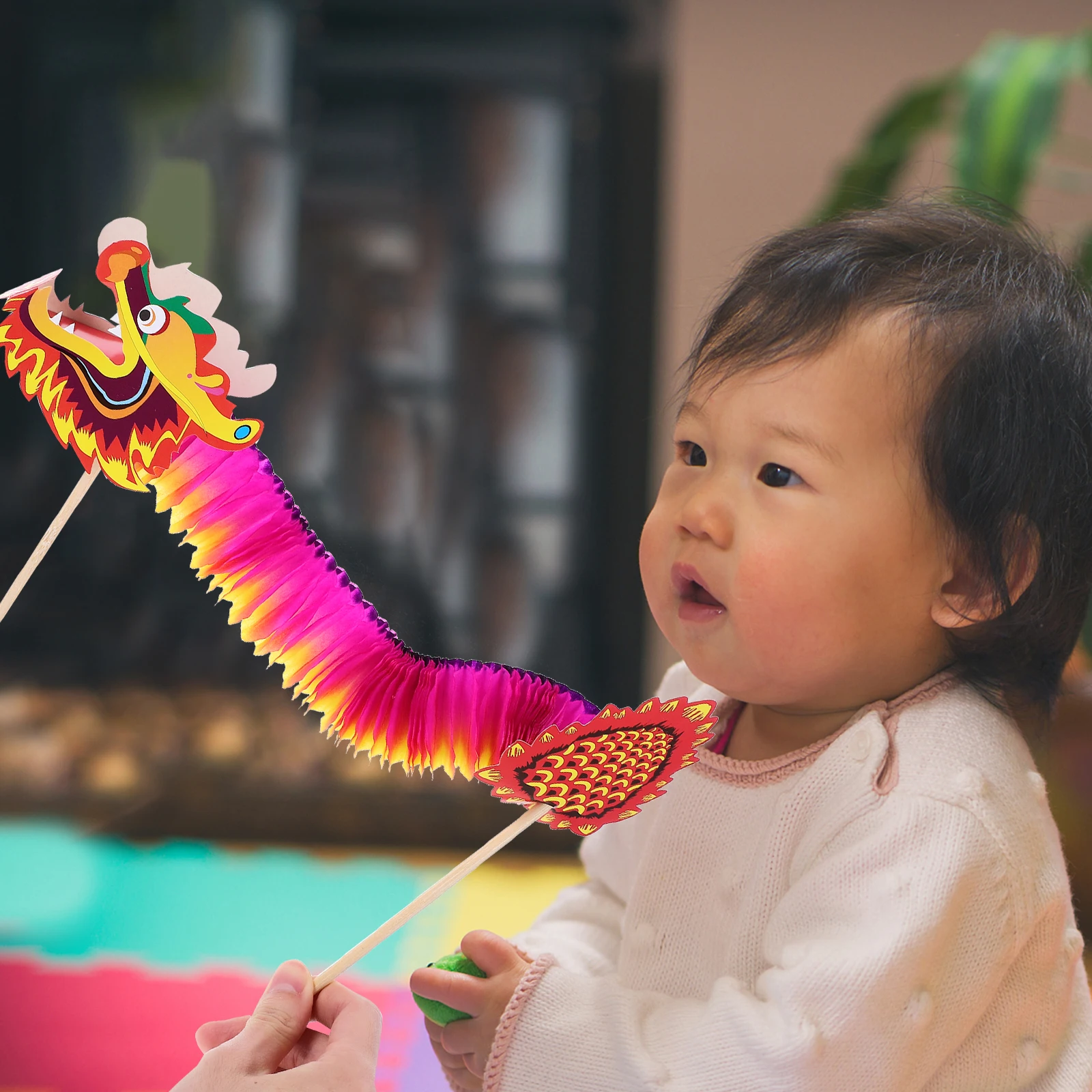 

3pcs Dance Dragon Honeycomb Paper Dragon Craft Material For Chinese New Year Diy Decoration Manual Assembly Educational