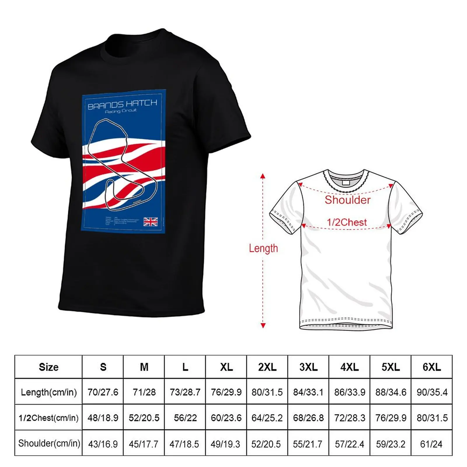 Brands Hatch Race Track T-Shirt man t shirts cotton cotton tshirt 100% cotton t shirt pack T-shirt