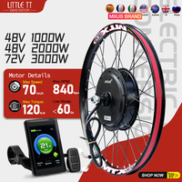 MXUS E-Bike Conversion Kit 48V 1000W 2000W 72V 3000W MTX Rim Rear Brushless Hub Motor Wheel 20-29inch For Electric Bicycle ﻿