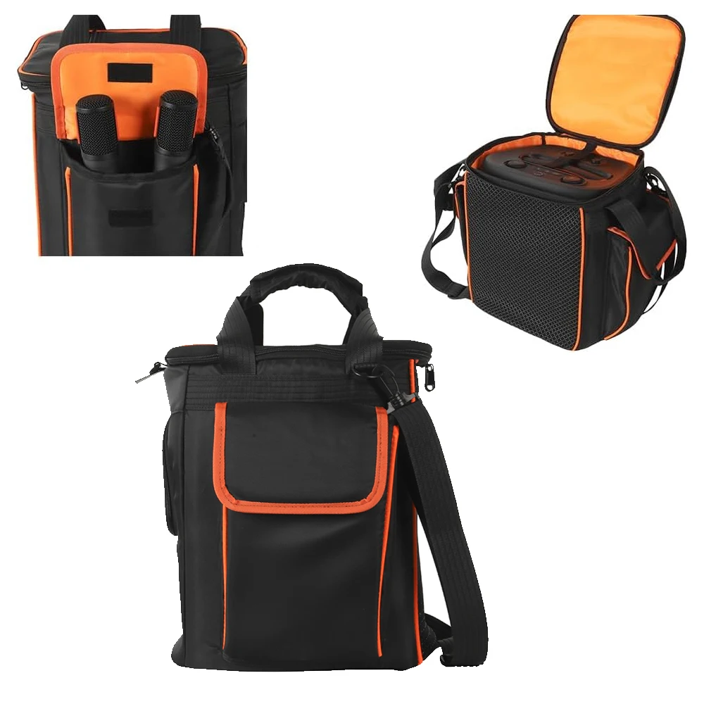

Portable Organizer Pouch Bag for JBL Partybox Encore 2 Speaker,Storage Case&Dual Mic Compartments,Shoulder Strap Handheld Design