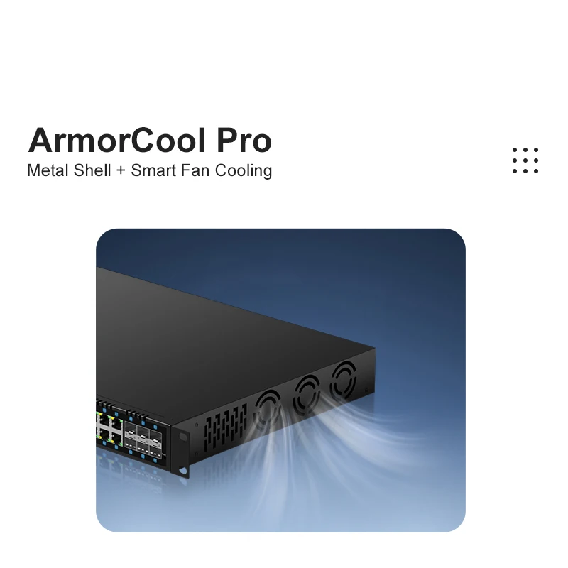 Bullscom 30-Port Multi-Gigabit Layer 3 Managed Network Switch 24x 2.5G RJ45+ 6x 10G SFP+ Rack-Mounted for High-Speed Data Center