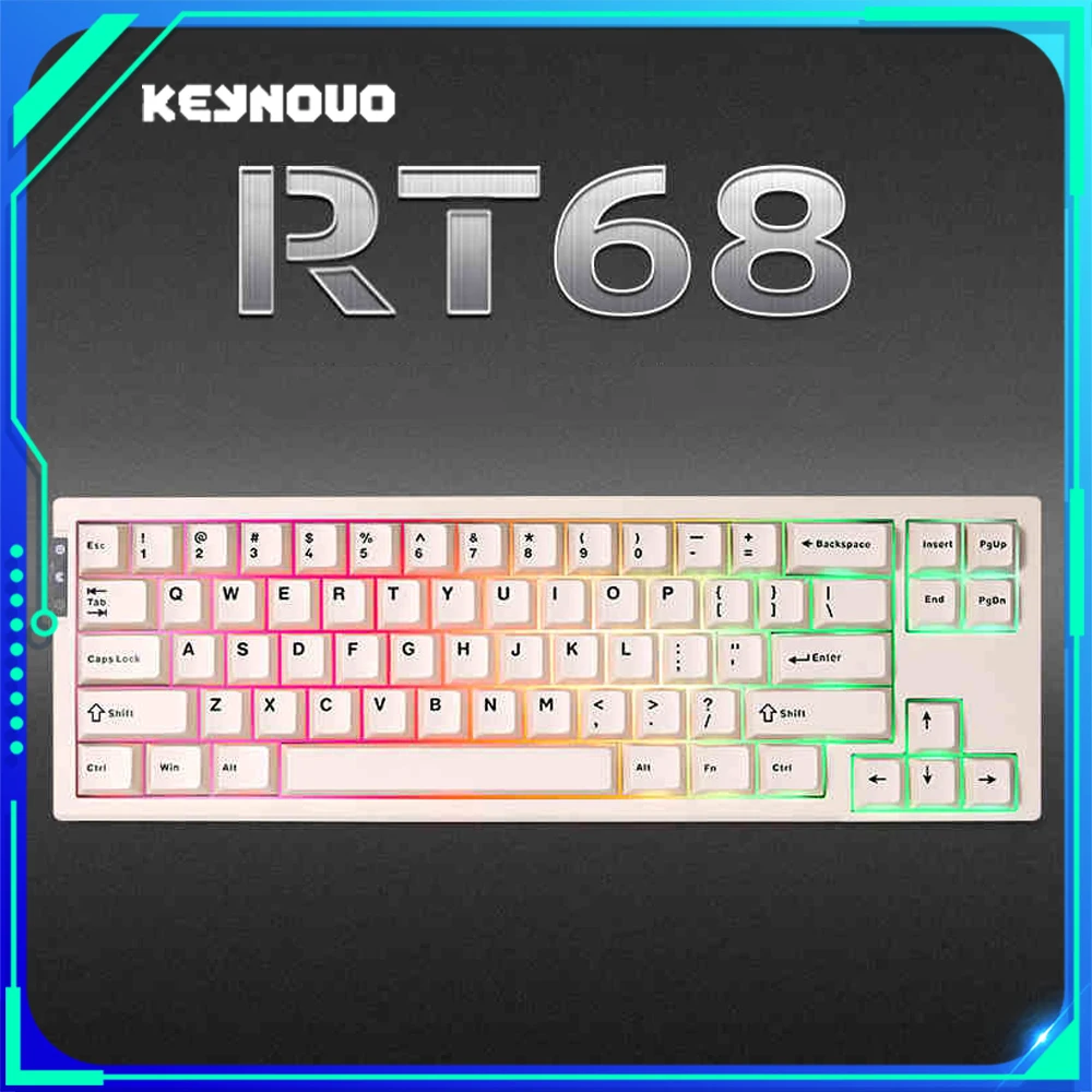 YUNZII RT68 Magnetic Switch Mechanical Keyboard 82 Keys Wired Gaming Keyboard Low Latency Custom Keyboard PC Gamer Accessories