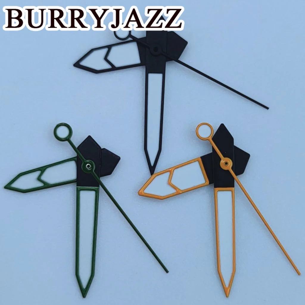 Burryjazz NH36 NH35 NH38 7S26 7S36 4R35 4R36เข็มนาฬิกาสีดำสีเขียวส้มสีเขียวเรืองแสง