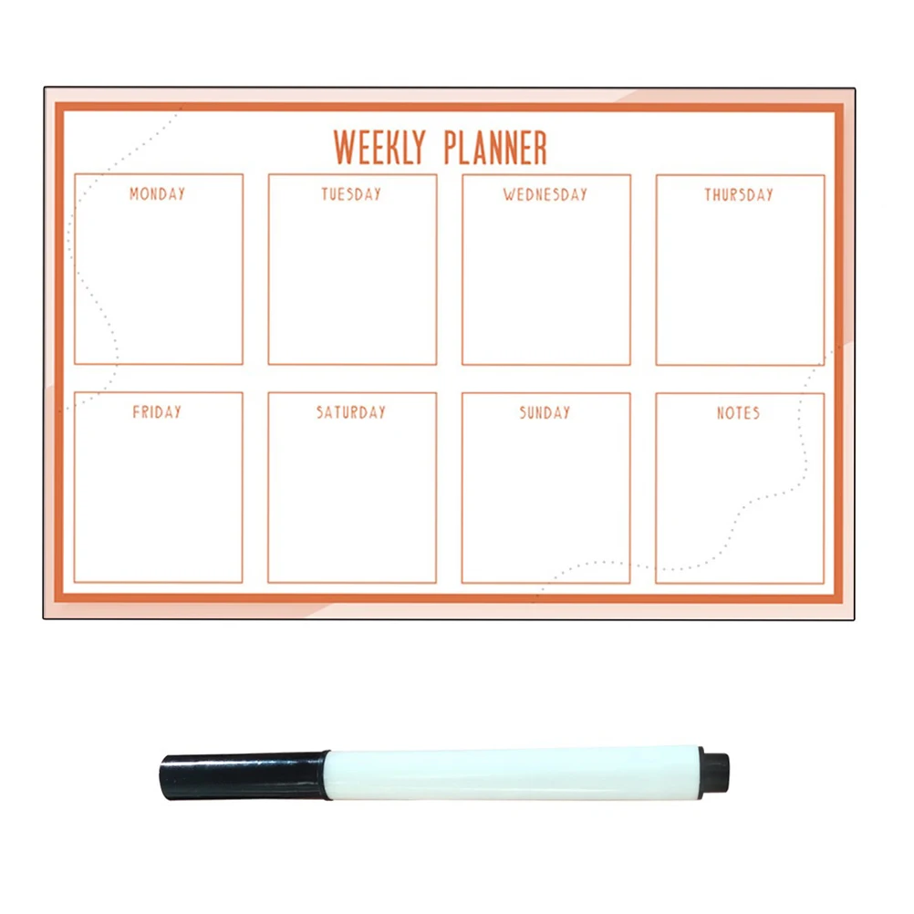 

1 set Whiteboard Stickers PVC Dry Erasable Wall Calendar Family Planner Week Grid Office Kids Educational Notes Reminders Lists