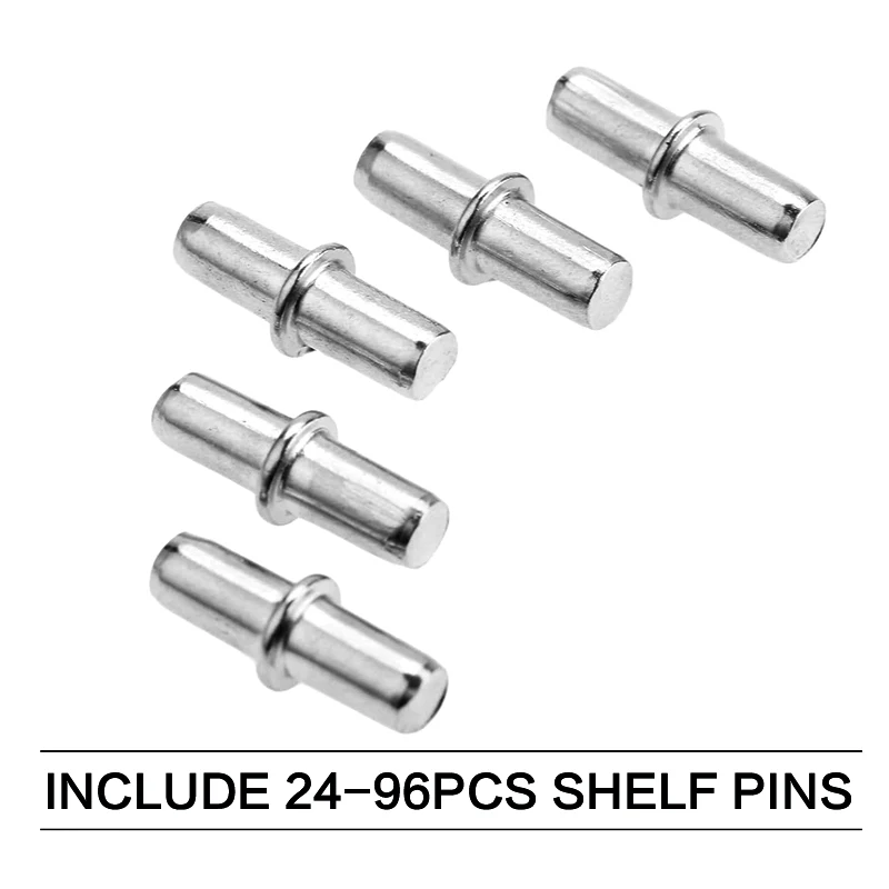 Picture 4: 24-96 pcs Cabinet Wardrobe Shelf Support Pins Studs Pegs Silver Tone (5mm x19mm)