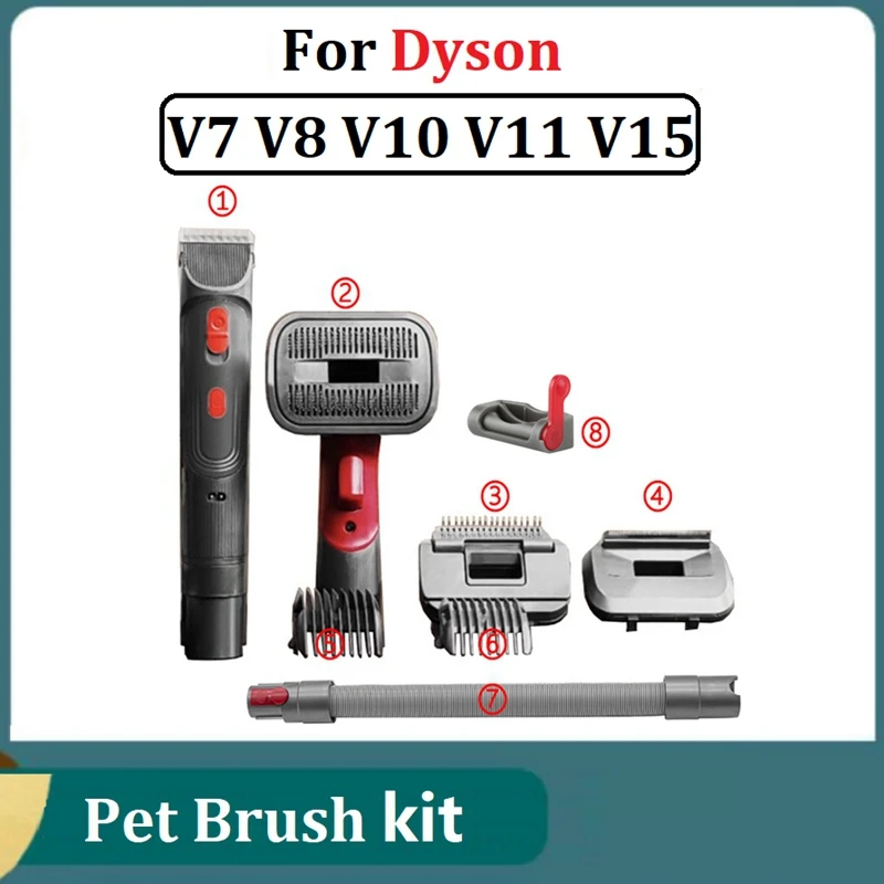 Pet Brush Hair Trimmer Hose Accessories Attachment For Dyson V7 V8 V10 V11 V15 Vacuum Cleaner