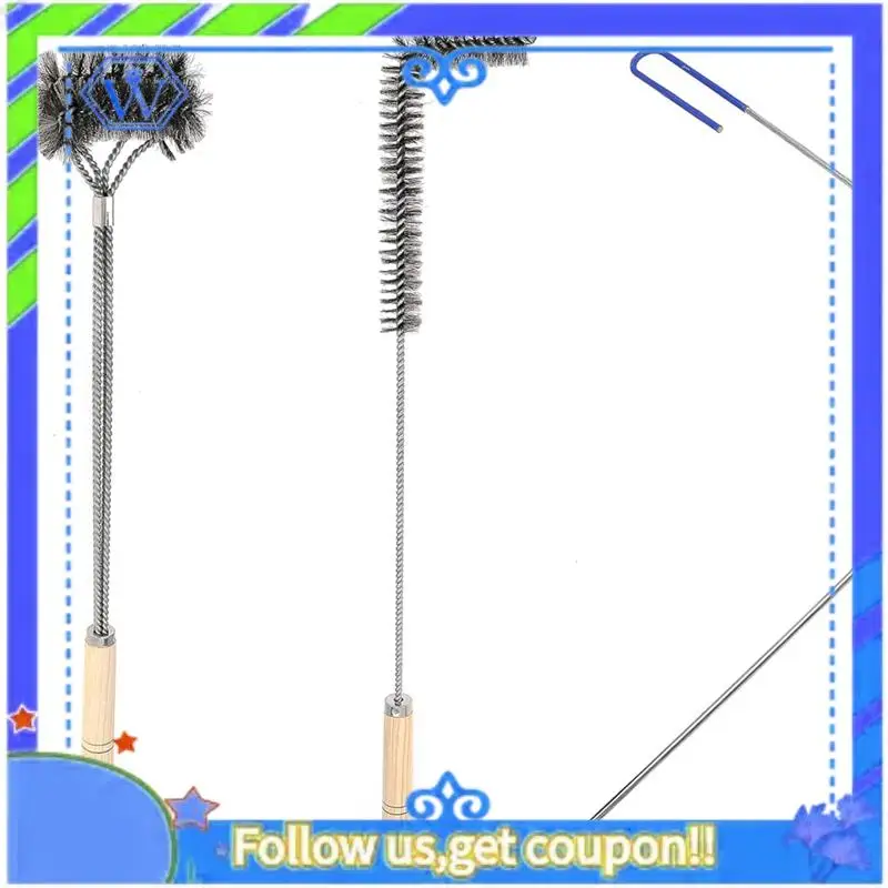 

A55P-3 шт. инструменты для чистки фритюрницы L-образная щетина из нержавеющей стали фритюрница щетка для глубокой очистки стержень для ресторана фритюрница