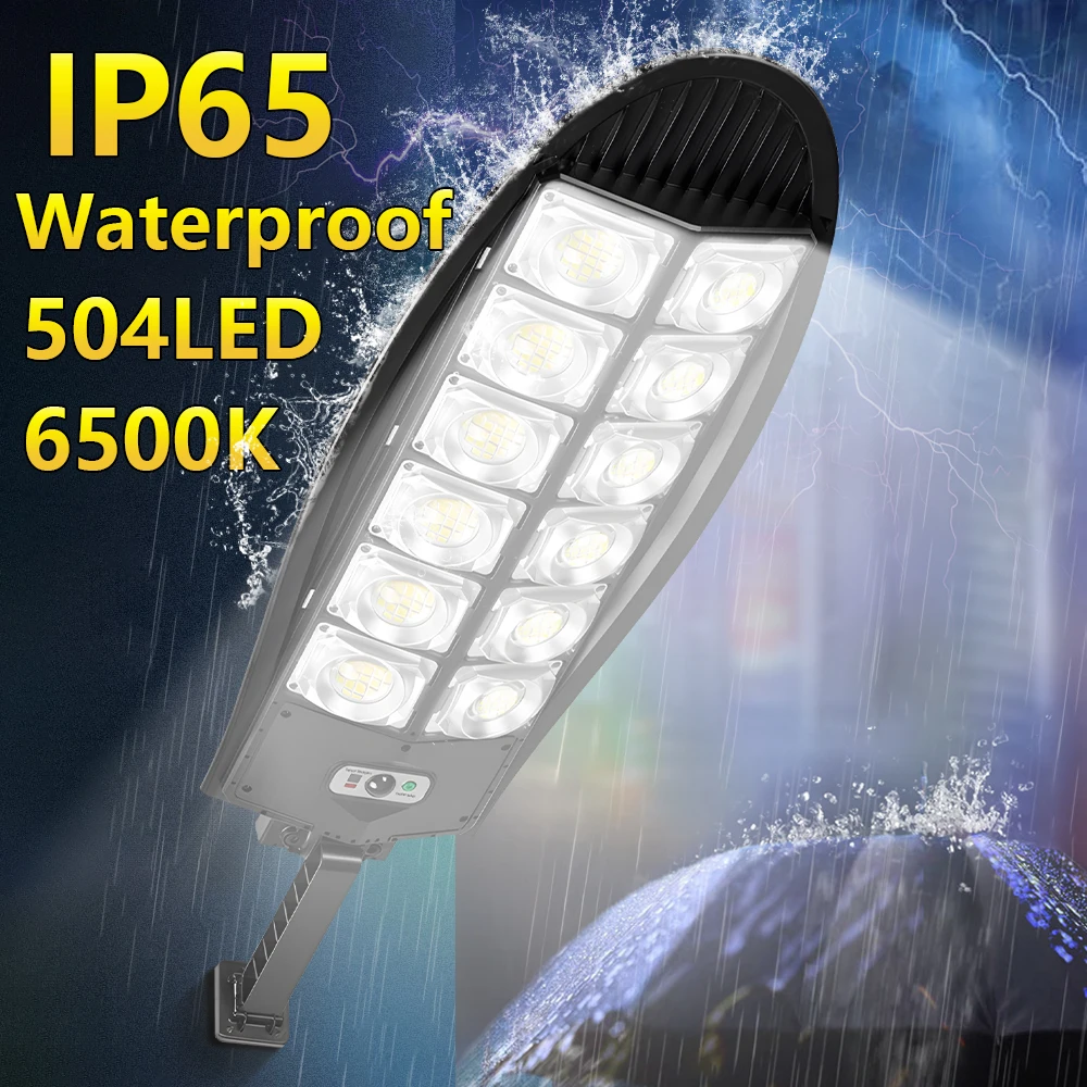 

IP65 Waterproof Street Lights Super Large 3 Lighting Modes Solar Light Garden Decoration Outdoor Lamp Black Spotlights Door Lamp