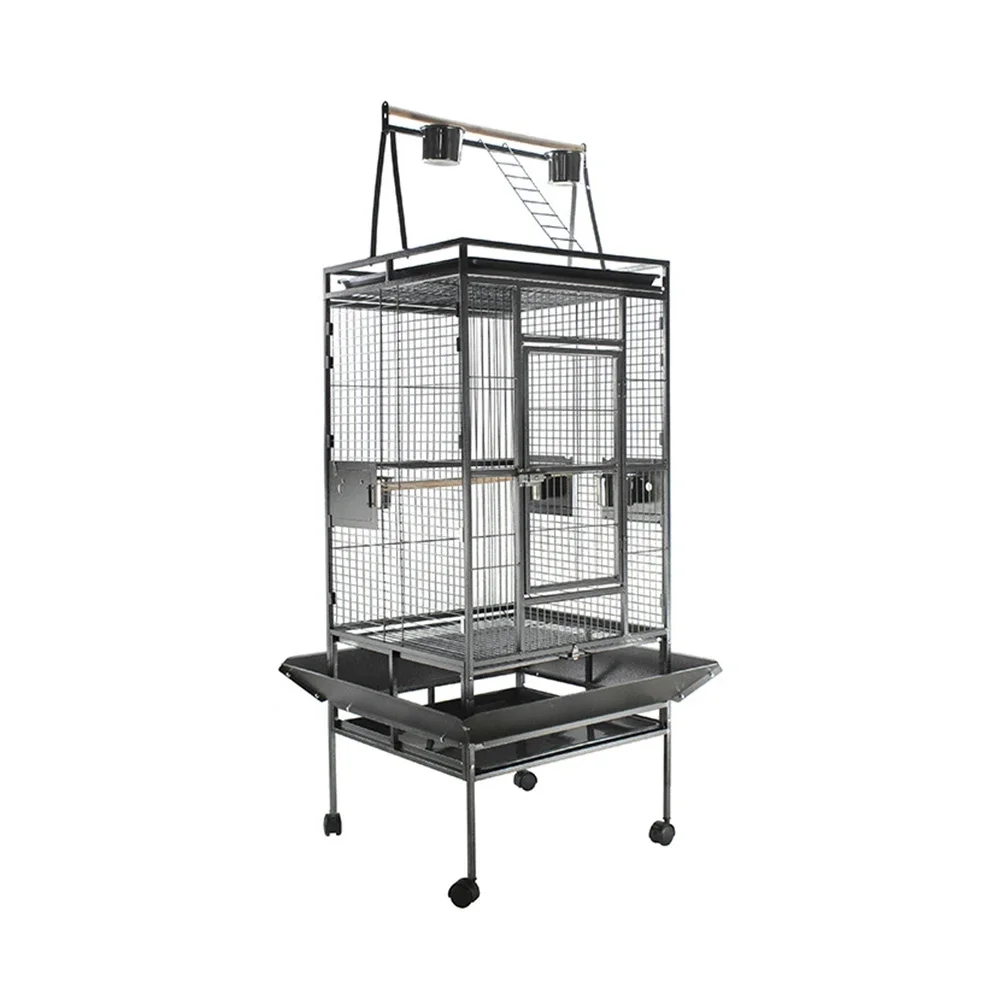 

Wholesale Large Steel Aviary Pet Parrot Cage Bird Cage with Roof breeding Cage
