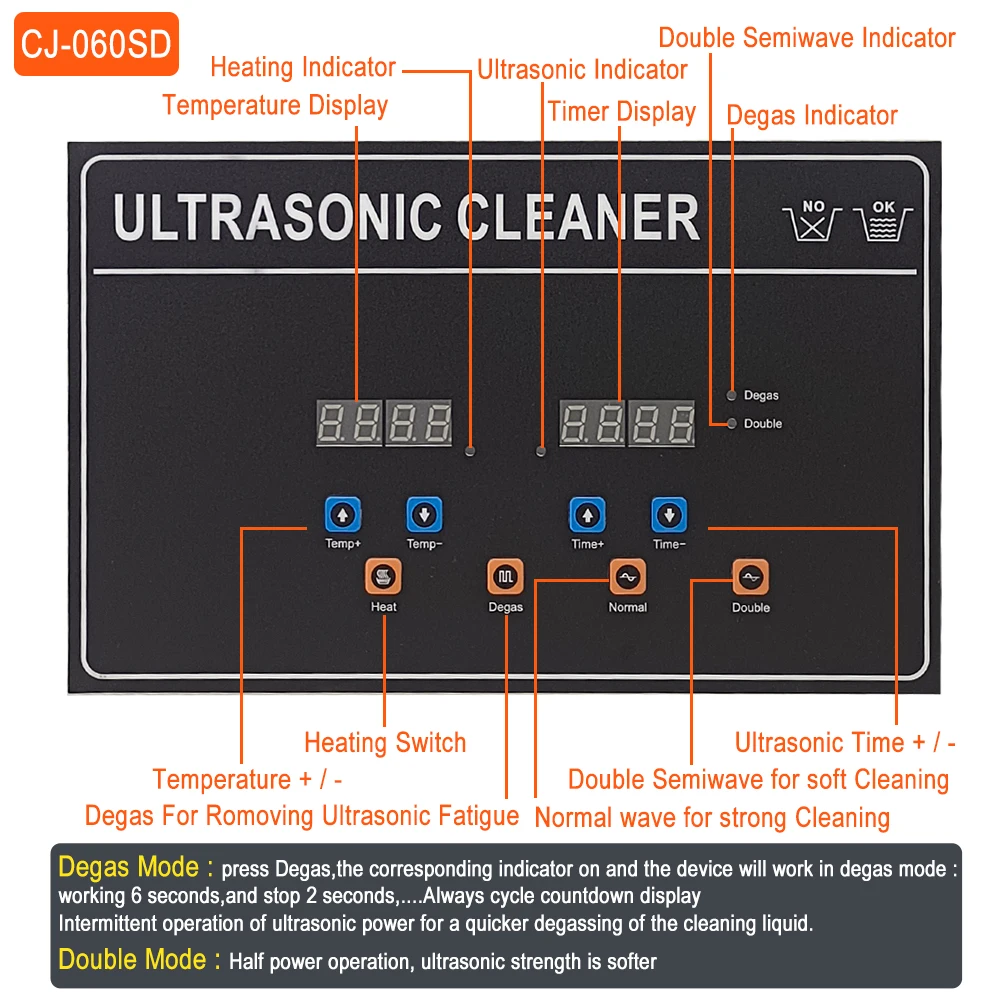 Ultra Sonic Cleaner 15L 40Khz High Frequency Industry Vibration Head 360w Ultrasonic Cleaning Machine Ultrasonic Cleaner Bath